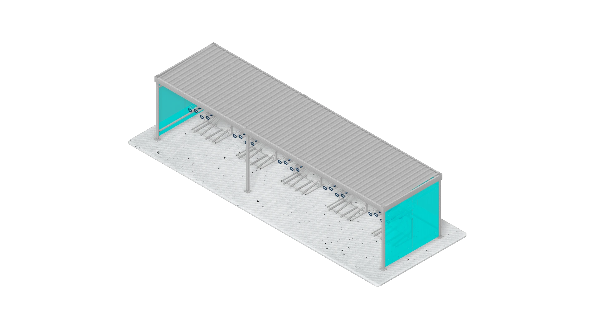 Verhofsté bicycle shelter and parking combination